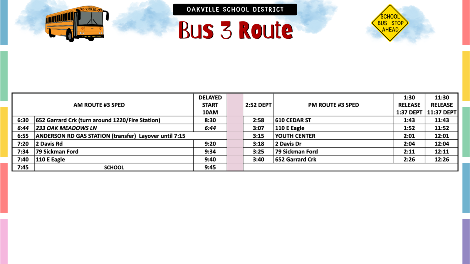 Bus Route 3 25-26